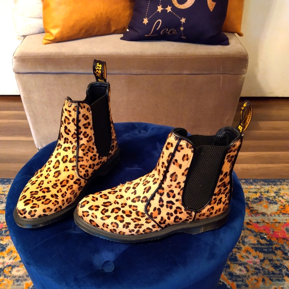 Dr Martens Flora Leopard Chelsea Boot